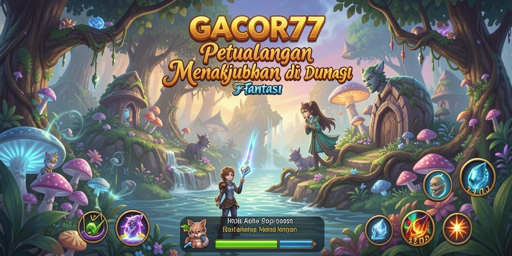 Tampilan gameplay <strong>GACOR77</strong> yang menampilkan misi petualangan yang seru.