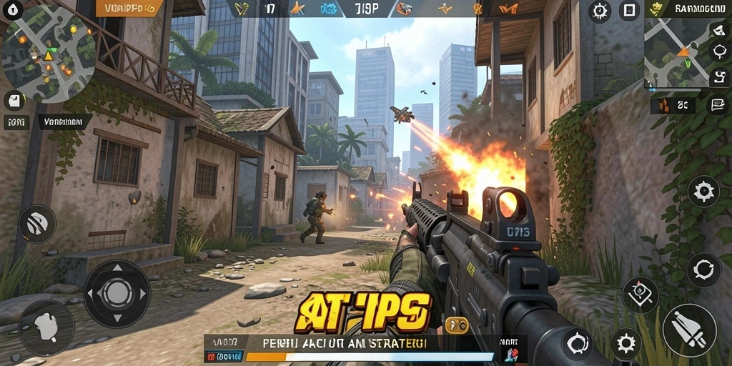 Screenshot gameplay V07 yang menampilkan aksi TPS seru.